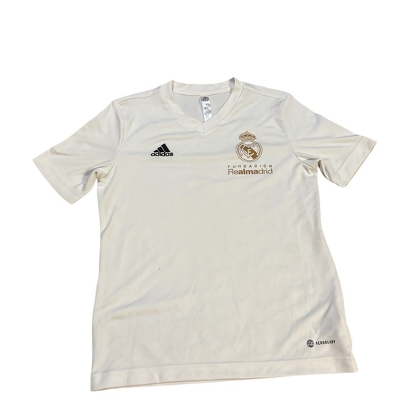 Adidas Real Madrid‎ Training Jersey White and Gold Size Medium - Picture 1 of 10